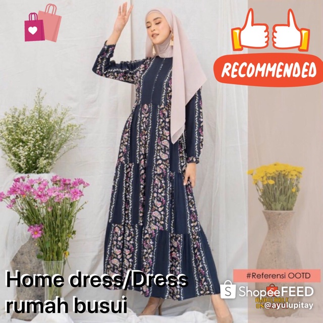 Homeydress/Moela/Morist/Dress katun/Gamis Hitam/Gamis Adem/Kaleaproject/Gamis motif