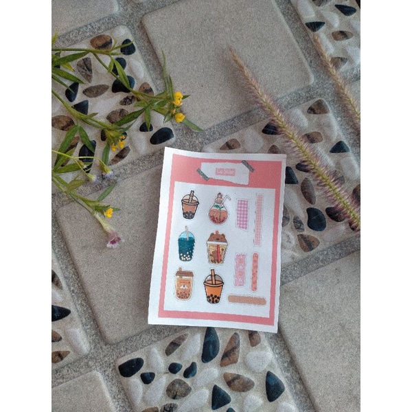 

stiker Boba, Sticker Boba washie tape