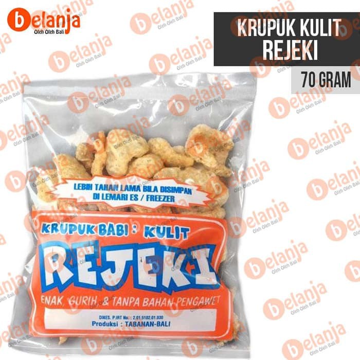 

Kerupuk Babi Kulit Rejeki 70 gr Oleh Oleh Bali