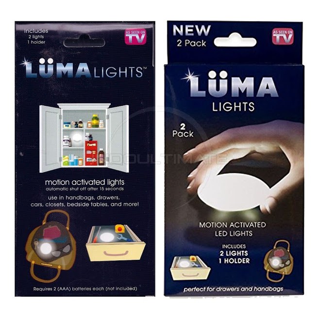 2pc Lampu LED Mini Portable Luma Lights Lampu Genggam/Lampu Tidur Tempel Lampu Hias HL PL-01