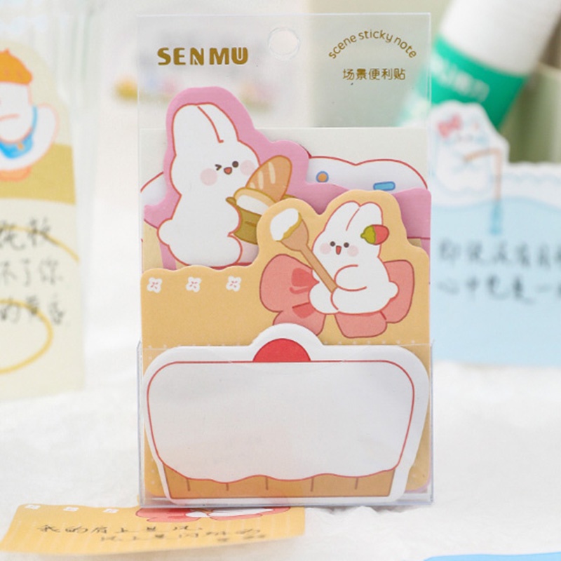 80 Sheets INS Creative Cartoon Story Series Sticky Notes Set Student Handbook Deco Tearable Note Paper Set