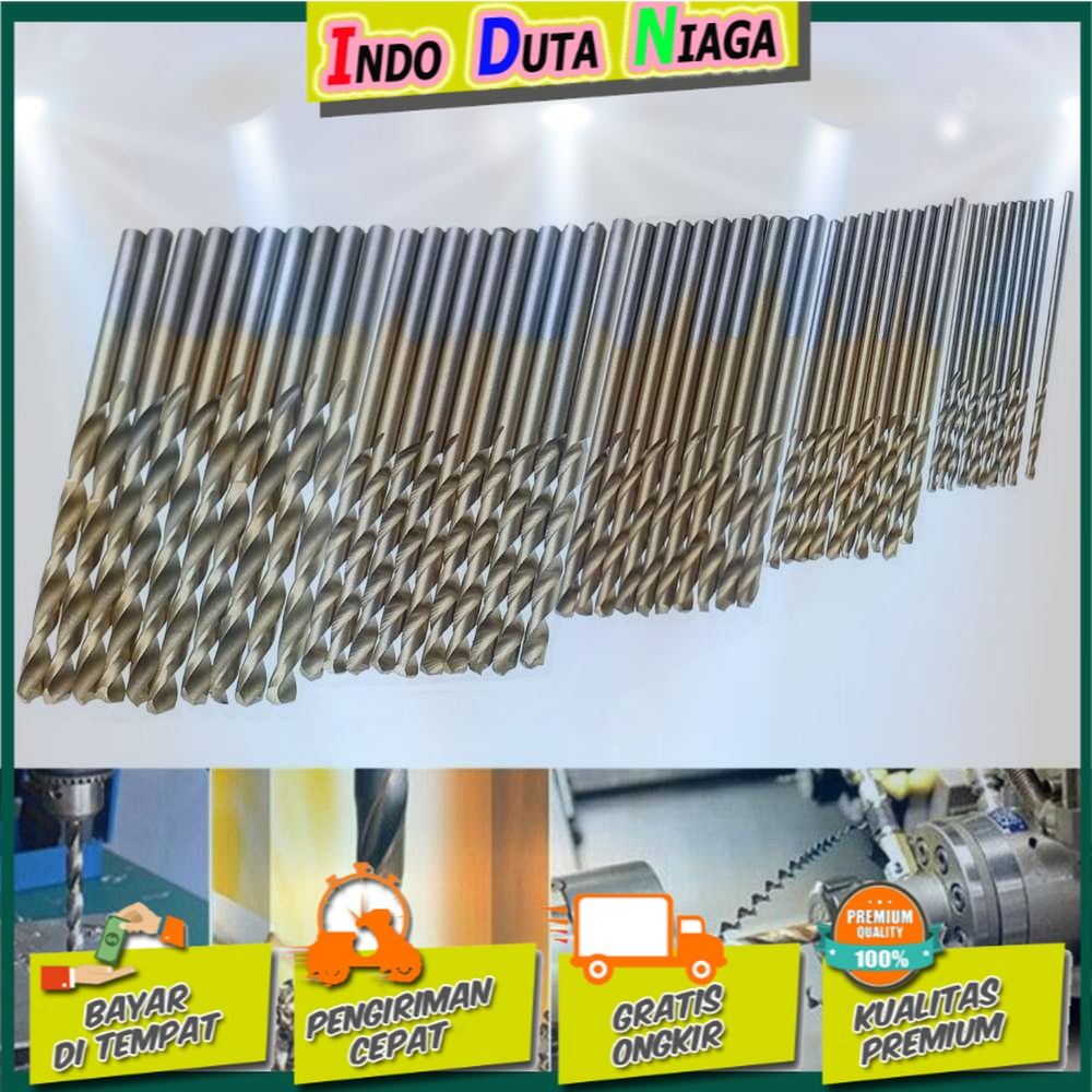 Taffware Mata Bor Power Drill Bits Titanium Coated 50 PCS - DW1361