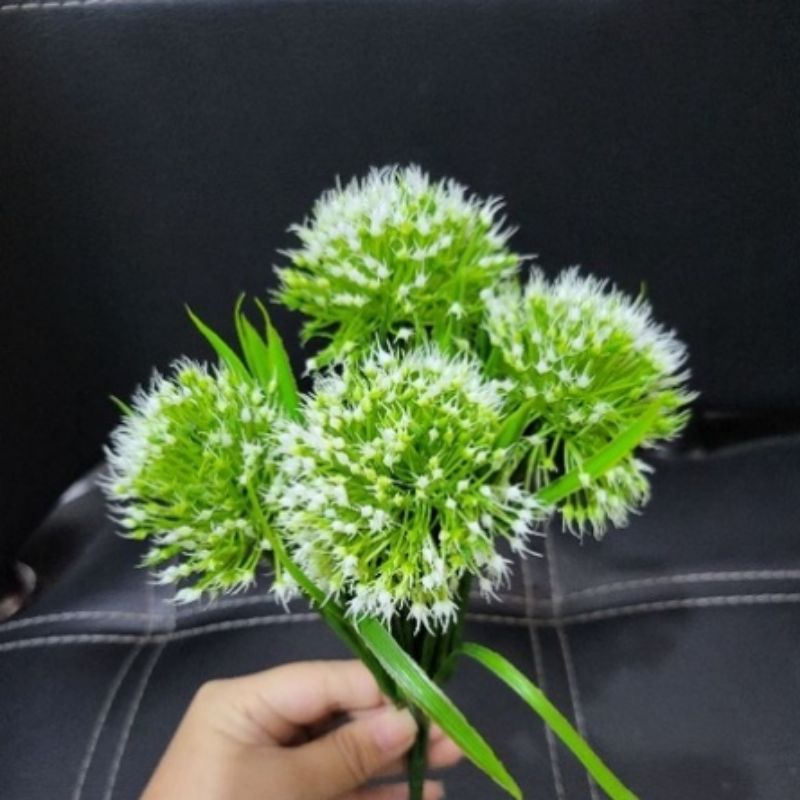 Bunga Hias Lastik pot tangkai Dendelion Bulu Tanaman Artificial Hias