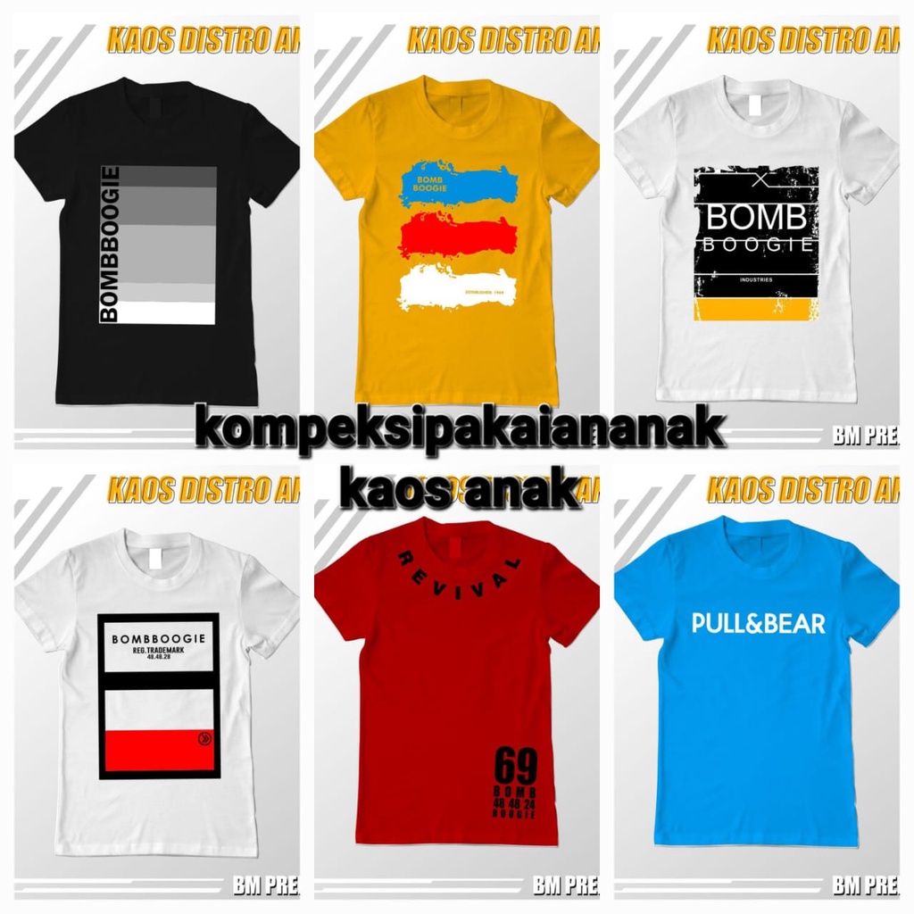 KAOS BOOM BOGIE ANAK 100% KATUN