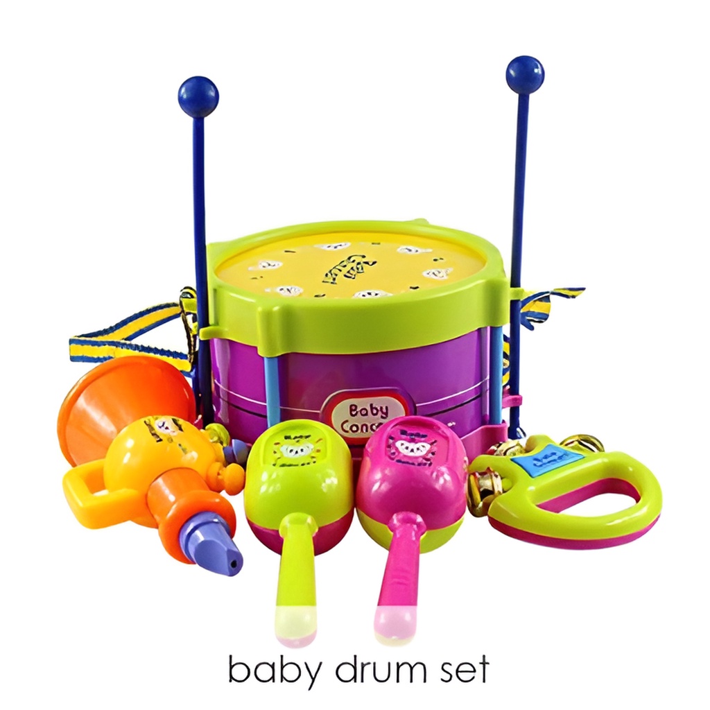 Baby Drum Set | Mainan Edukasi Alat Musik Anak Laki Laki | Drum Anak Set Mainan | 4/5/6 Tahun Murah