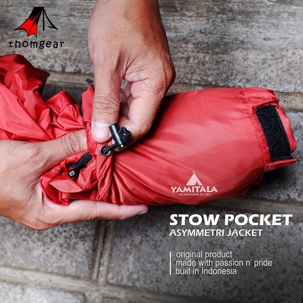Yamitala Jacket Gunung Asymmetri Pria Wanita Waterproof Hangat Anti Air Hodei Parasut Outdoor Cewek Cowok Camping Travelling Thomgear Paiton Probolingg