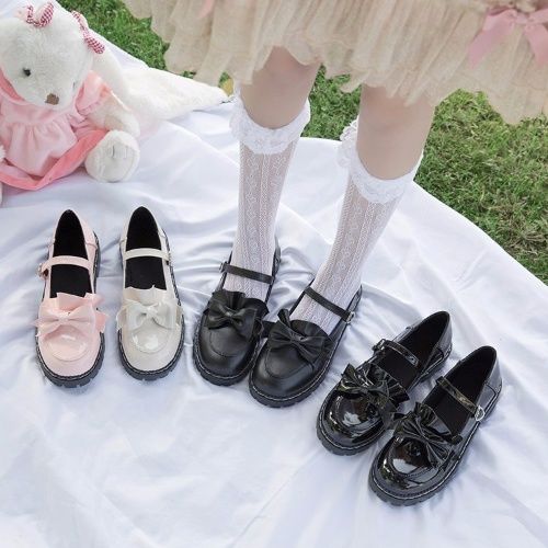 Sepatu wanita lembut Lolita Jepang sepatu wanita lembut merulo sepatu rendah JK seragam sepatu kecil