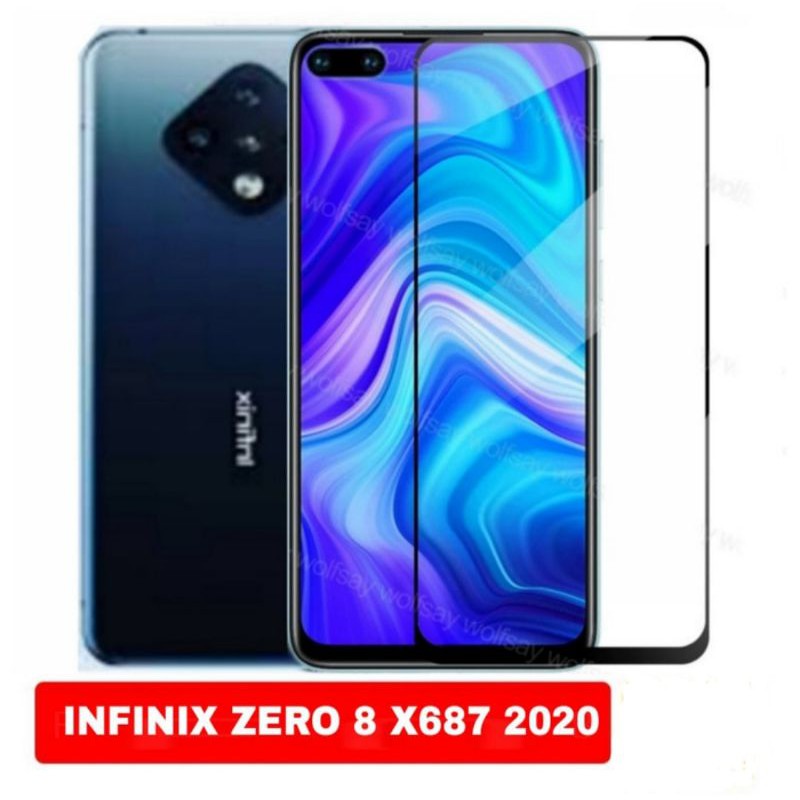 Infinix Zero 8 X687 New Tempered Glass Full Layar Anti Gores Kaca