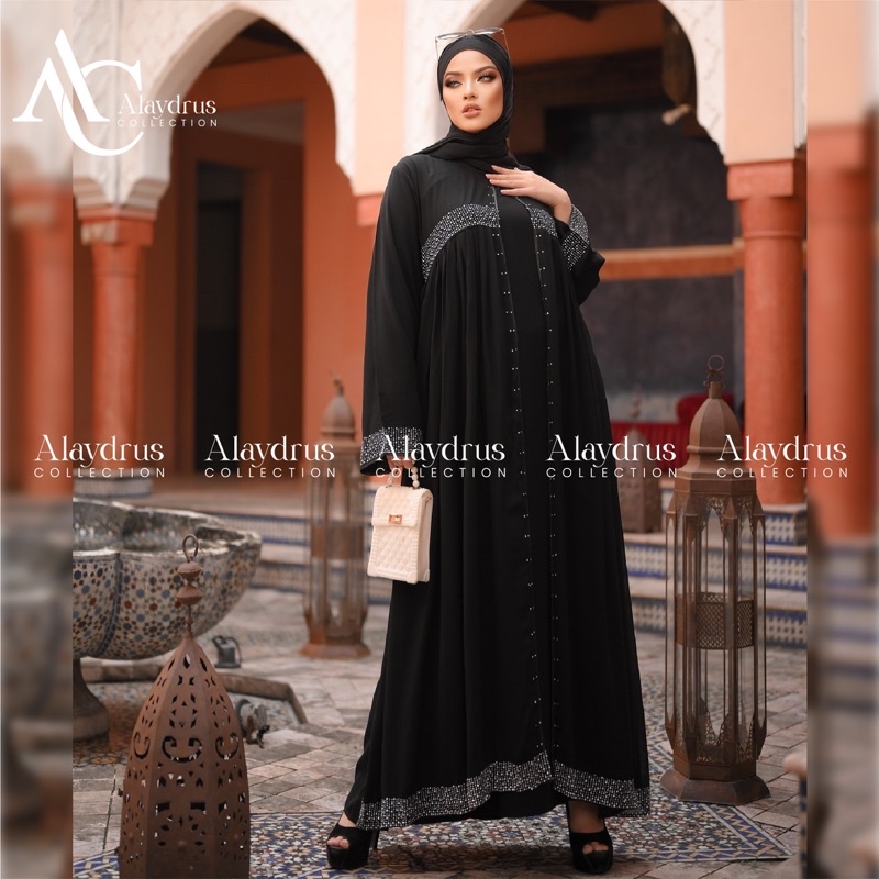 Abaya Gamis Maxi Dress Arab Saudi Bordir Zephy Turki Umroh Dubai 686