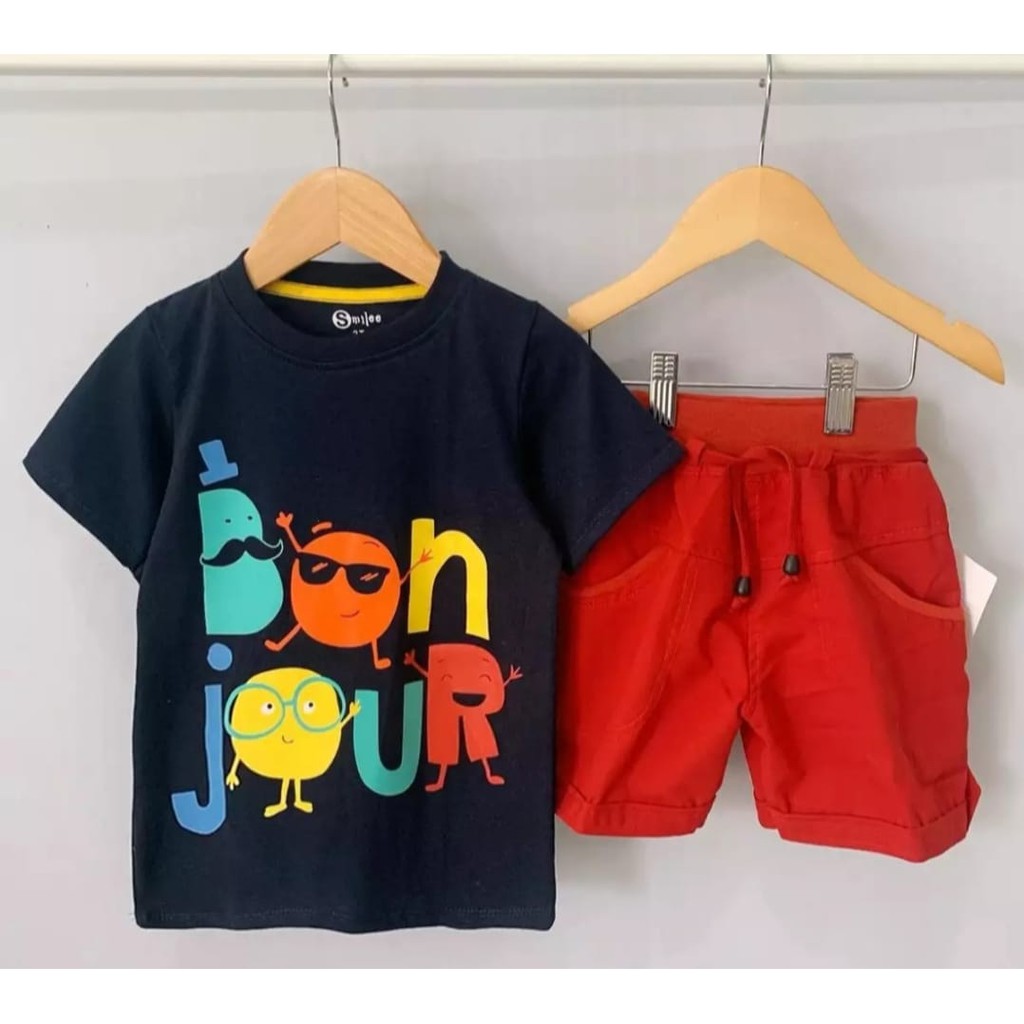 SETELAN ANAK BAJU ANAK CROSS KIDS BONJOUR 1-5 TAHUN