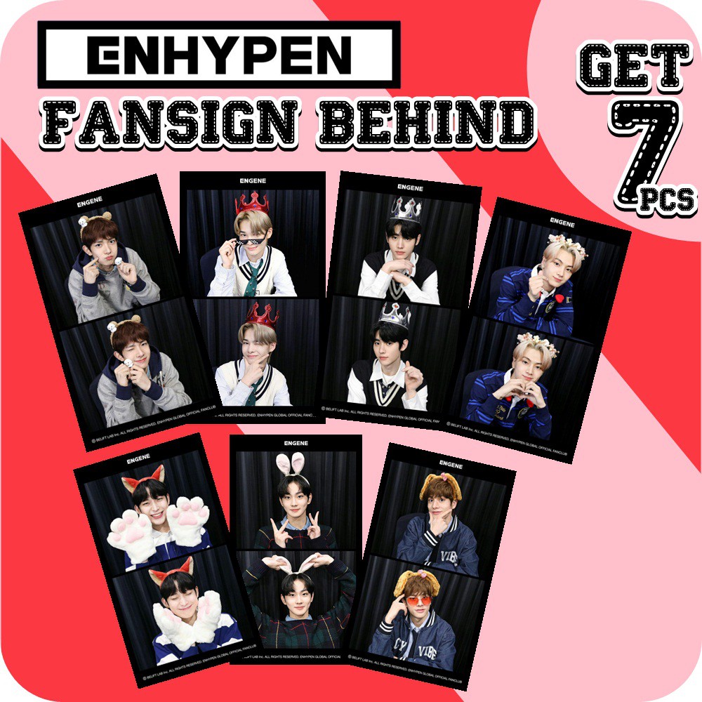 ENHYPEN 7pcs Fansign Behind ENHYPEN Photostrip