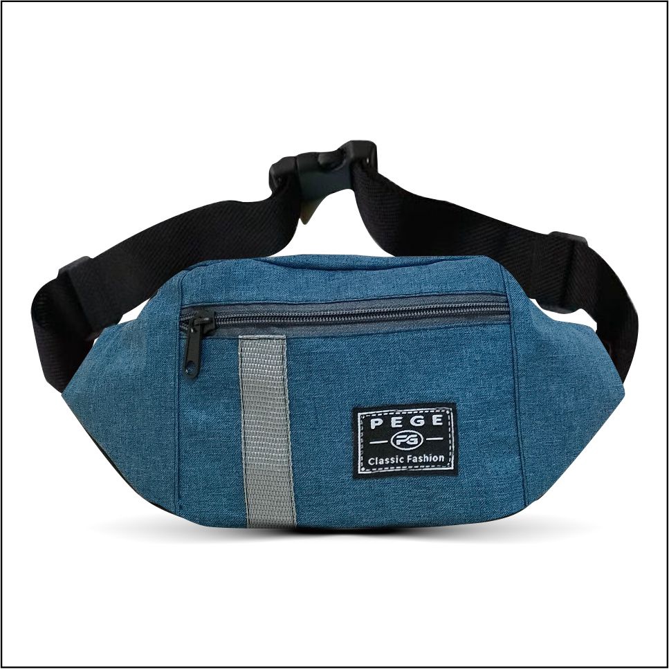 Tas Selempang Pria Waistbag PEGE Model Kasual Bisa Dipakai Untuk Pinggang Bahan Kanvas Tebal - PG 8918