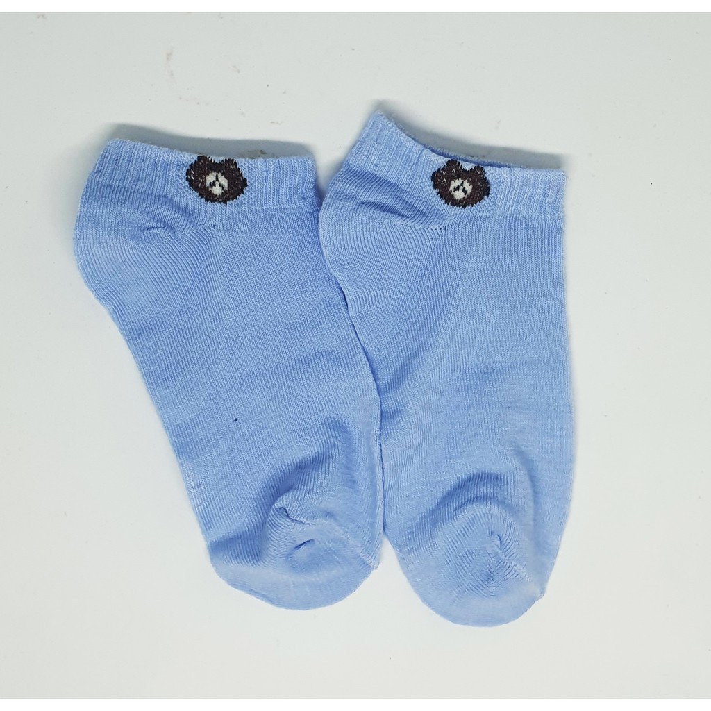 Kaos Kaki Semata kaki motif beruang-Biru Muda