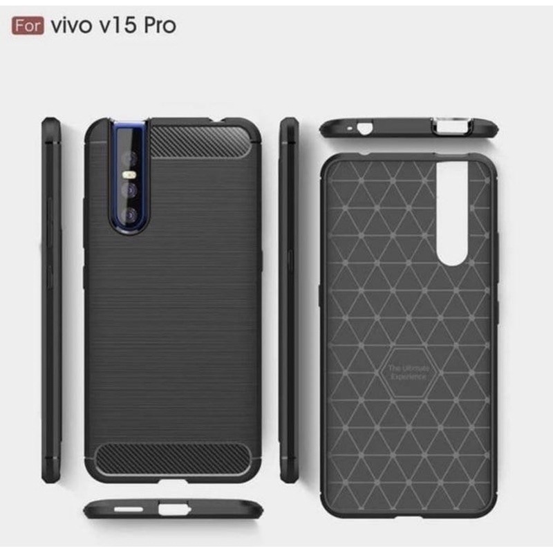 CASE SLIM FIT CARBON IPAKY VIVO V15 PRO SOFTCASE - FA