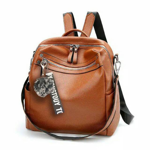 TAS RANSEL MULTIFUNGSI SYLVIE ZIPPER MARSHA Korean College Backpack BY ARISTA