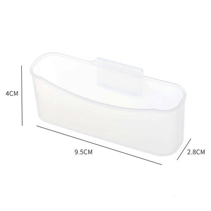 2Pcs Refrigerator Hanging Condiment Storage Box/Office Plastic Translucent Container/Mini Tableside Holder Plastic Shelf