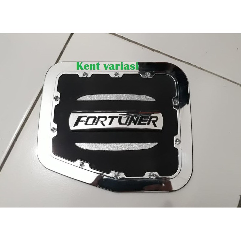 tank cover all new Fortuner hitam kombinasi chrome