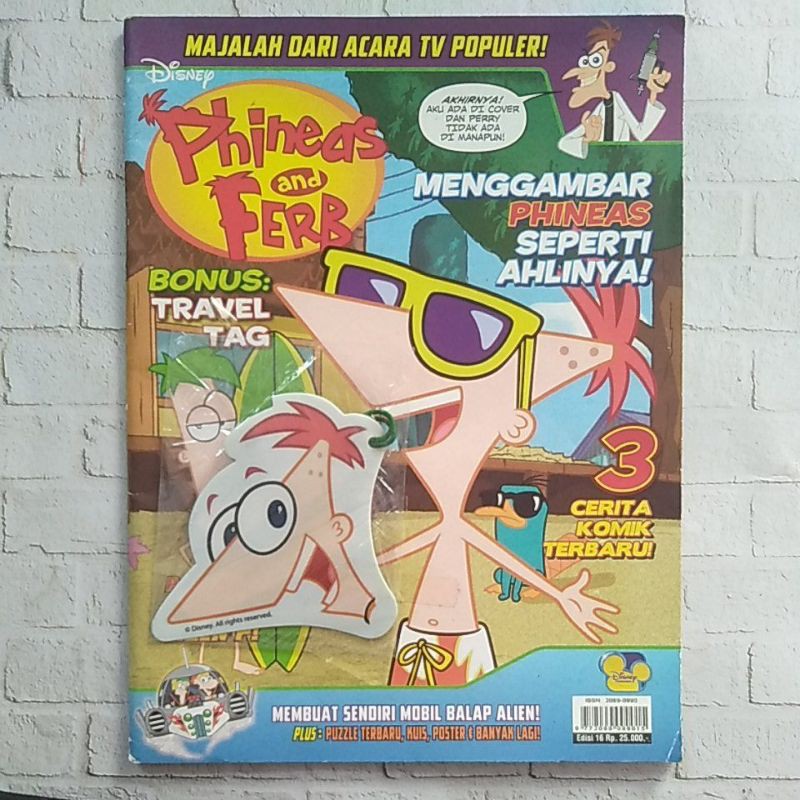 Majalah dari Acara TV Populer - Phineas and Ferb Bonus Travel Tag
