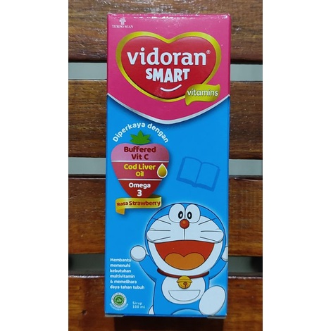 Vidoran Smart Sirup Straberry 100 ML / Vitamin Anak / Vit C / Vit B Complex / Omega 3