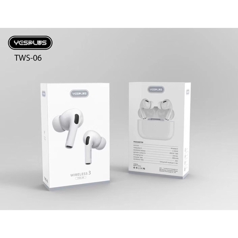 YESPLUS TWS-06  HEADSET TWINS ORIGINAL WIRELESS BEAUTIFUL GARANSI 1 TAHUN-6