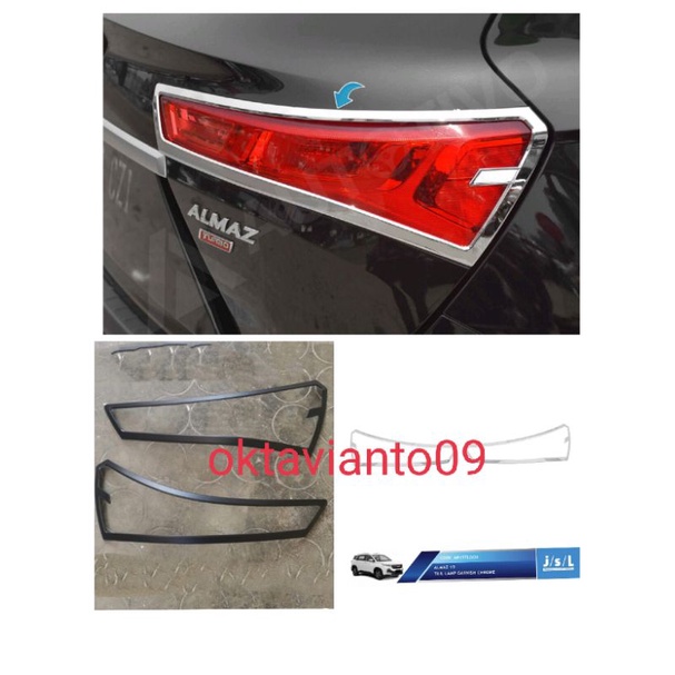 Garnish belakang Wuling almaz Hitam Chrome JSL