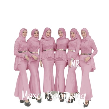 Gamis Wanita Terbaru Baju Brukat maxy kahiyang Dress Couple Keluaga Pesta Pernikahan Undangan Nikah
