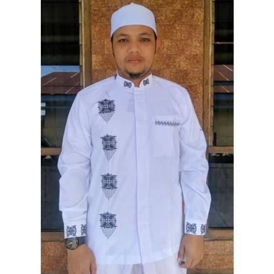 Koko Bordir Pintu Aceh Lengan Panjang