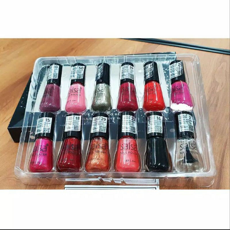 Kutek kutex nail polish Salsa box 12 warna