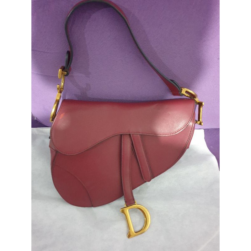 preloved dior saddle calfskin leather