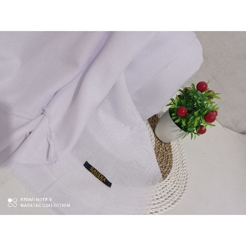 SAUDIA SEGI EMPAT|HIJAB SEKOLAH|SAUDIA PUTIH