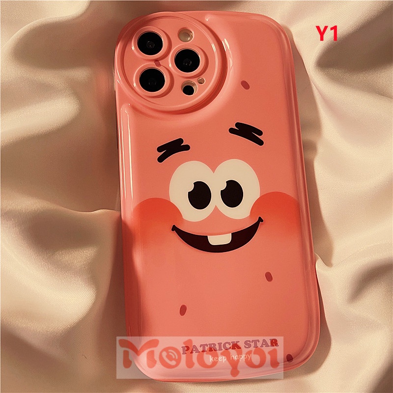 Soft Case Silikon TPU Tebal Motif SpongeBob Untuk IPhone 11 13 12 Pro MAX XR 7 8 Plus X XS MAX 6 6s Plus SE 2020