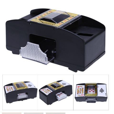 Alat mesin pengocok card shuffler kartu remi poker otomatis 1-2 Deck