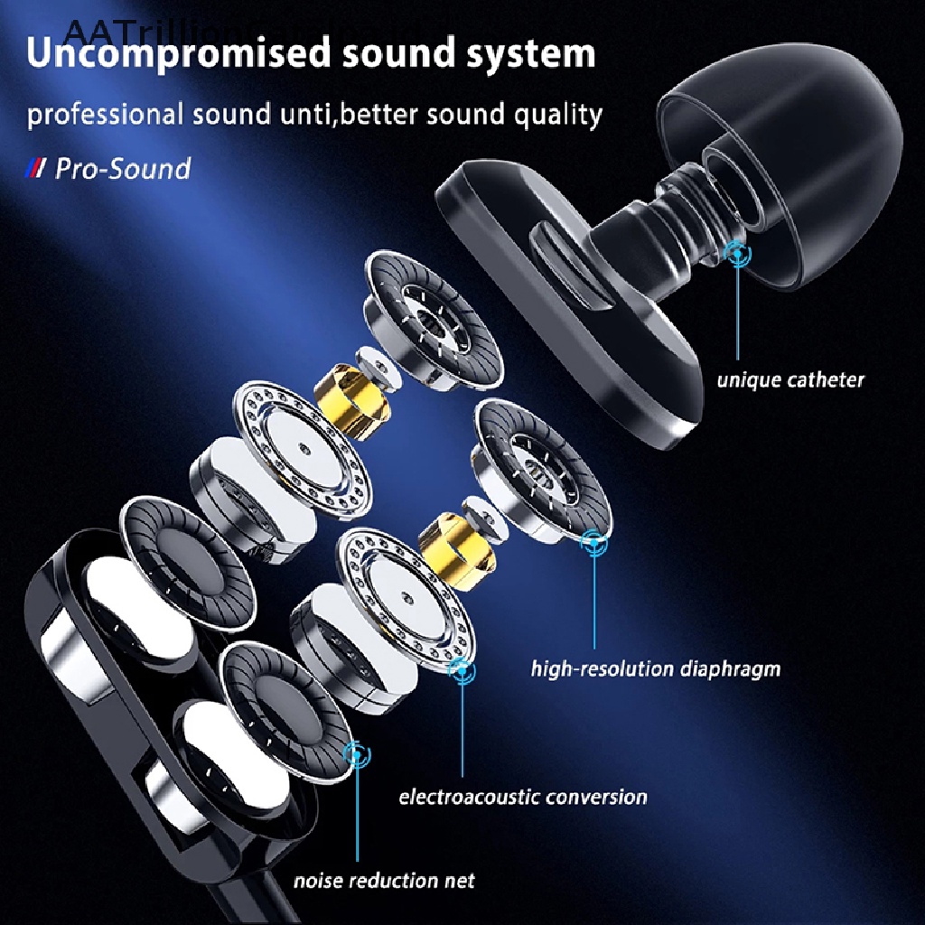 Aatrillioncatalpa Headset Gaming Stereo Bass 6D Dual Drive Dengan Kabel + Mic + Jack 3.5mm