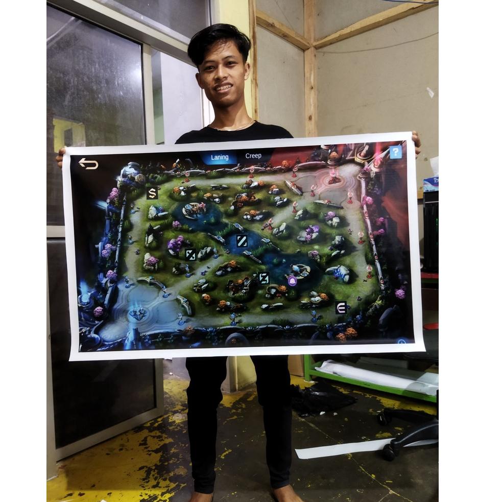 [SKU : S80QO] Map Peta Mobile Legends buat turnamen / hiasan dinding map ml map land of dawn peta ml