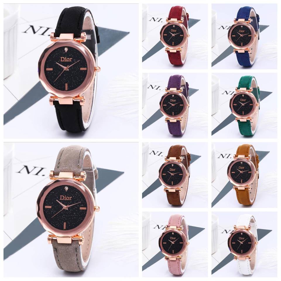 DR001 Jam Tangan Merk Terkenal bahan Tali Kulit
