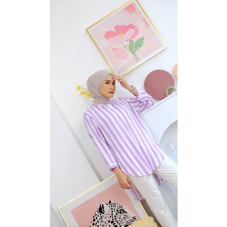 Floral.id Dinza Shirt-Lilac