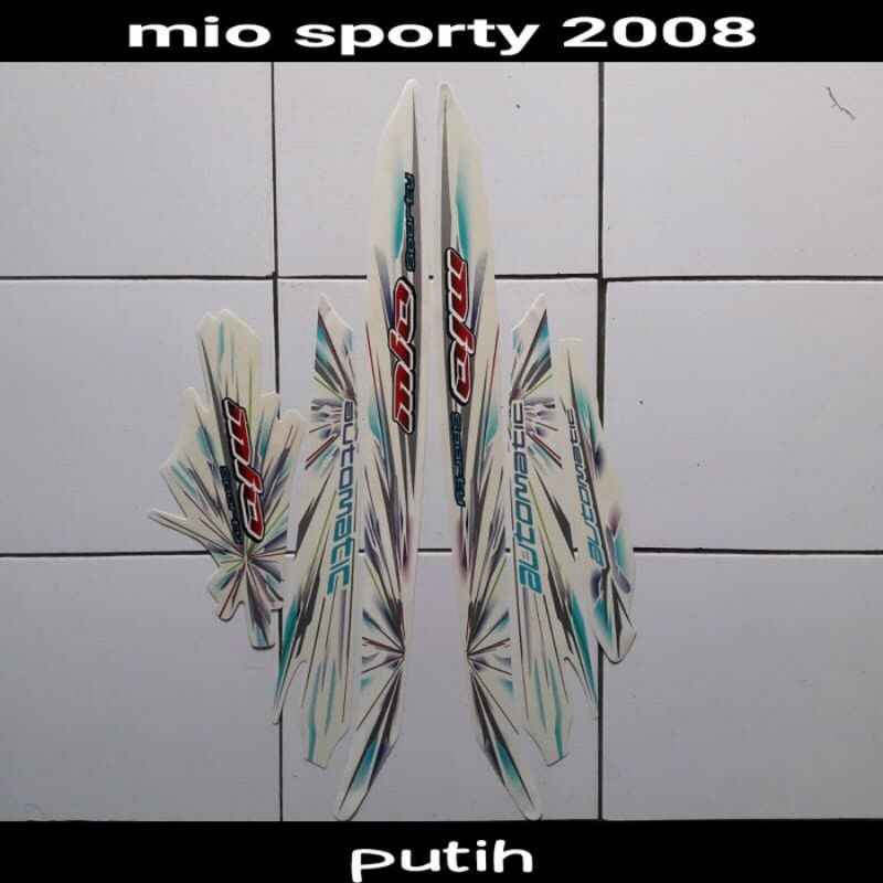 striping mio smile sporty 2008 putih