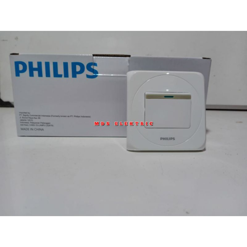 SAKLAR SINGLE PHILIPS SIMPLY ORIGINAL PRODUK / SAKLAR TUNGGAL IB