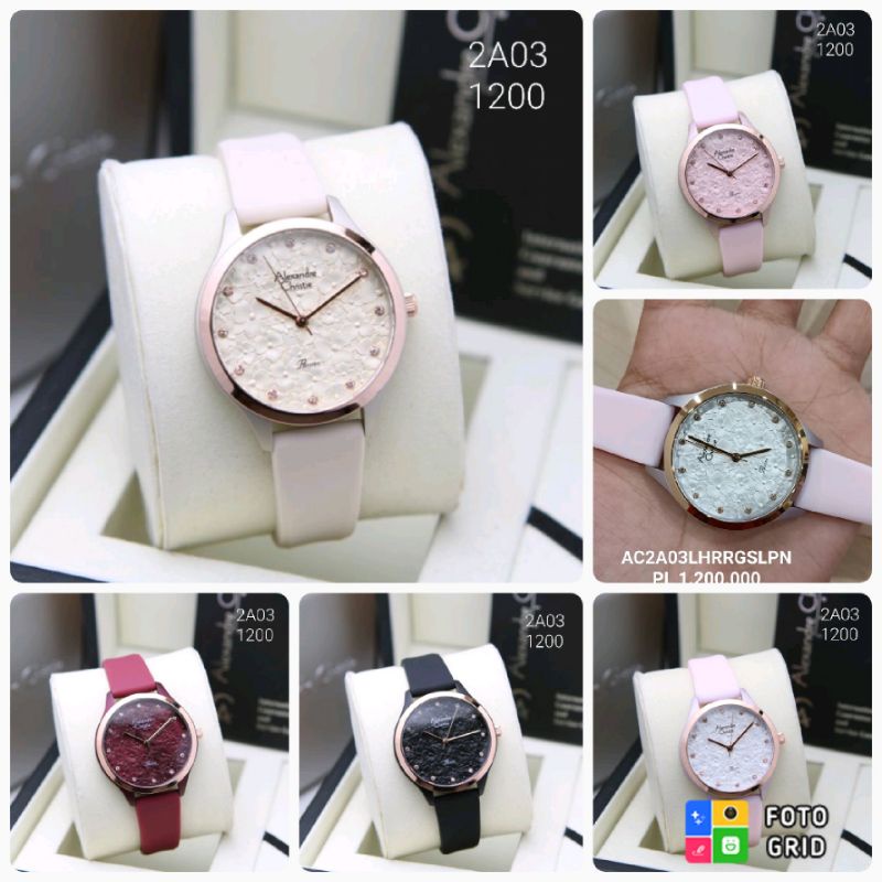 2A03 - JAM TANGAN WANITA ALEXANDRE CHRISTIE AC2A03 | AC 2A03 RUBBER ORIGINAL