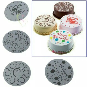 Cake Stencils Stencil Tema Ied Mubarak Happy Ramadhan Ramadan Puasa Lebaran Qurban Art Coffee Latte