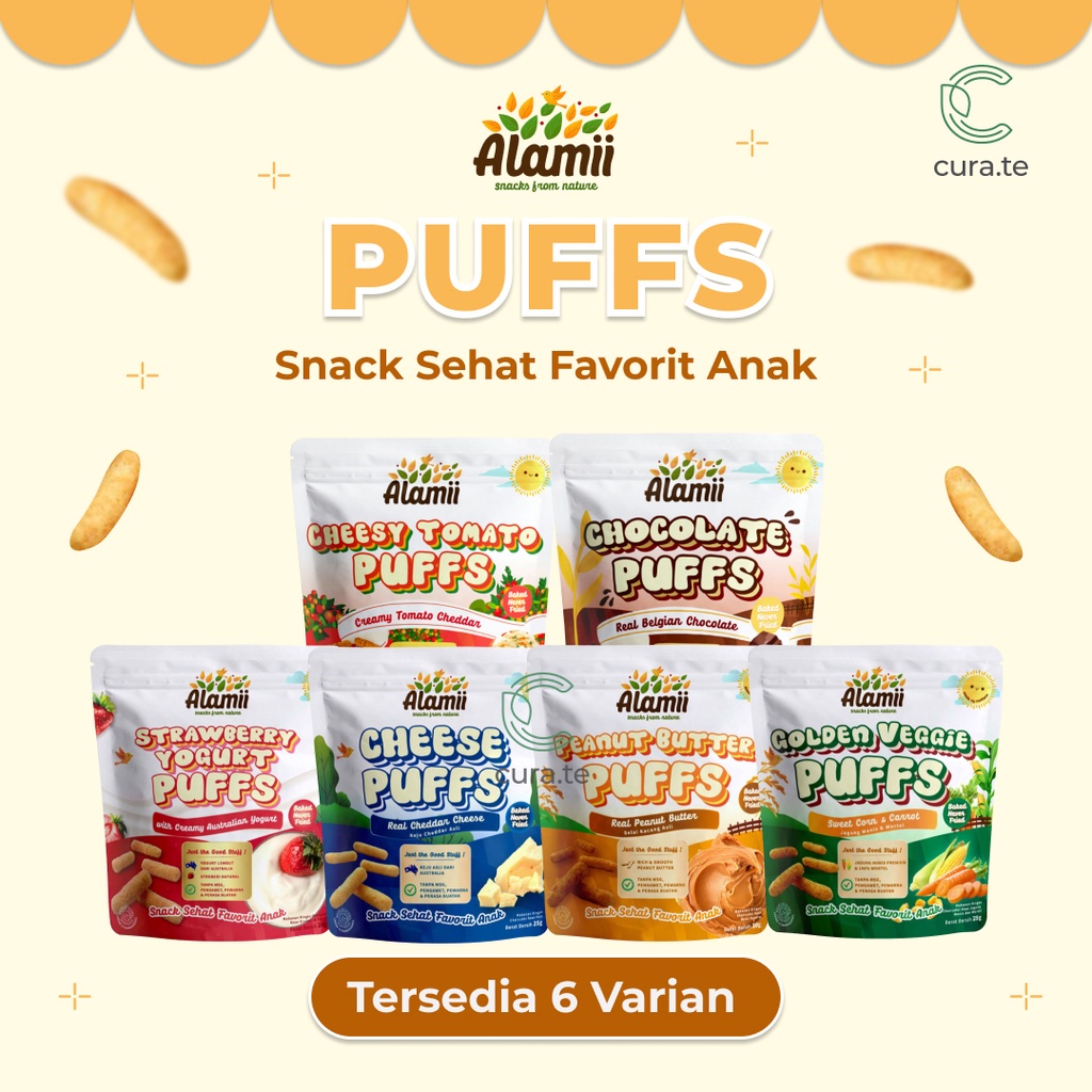 Alamii Puffs Healthy Snack Anak / Cemilan Anak 12m+ - 30g (Tersedia varian rasa)