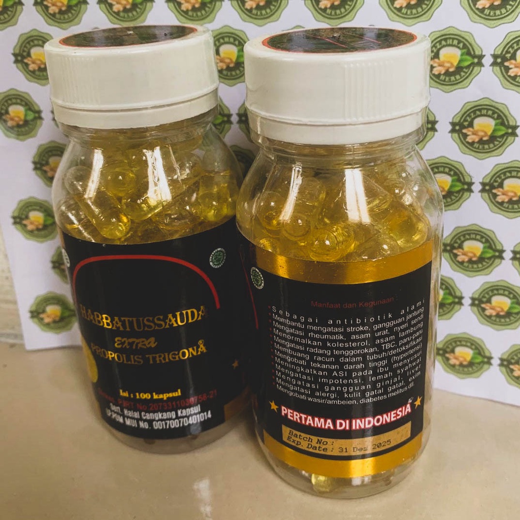 Habbatussauda Extra Propolis Trigona UMS 100 Kapsul | Habatussauda oil | Jinten Hitam Original