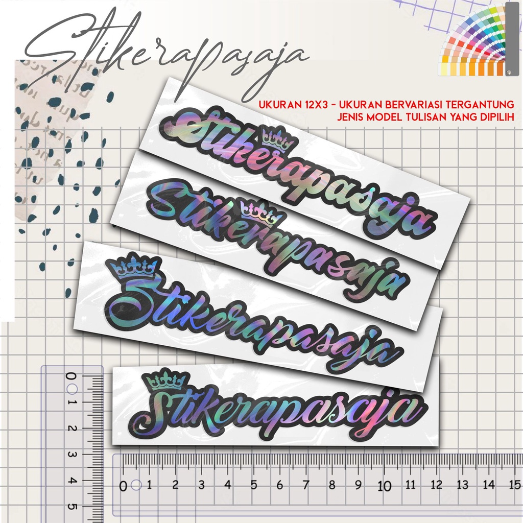 

Stiker Hologram Mahkota - Request pakai nama sendiri