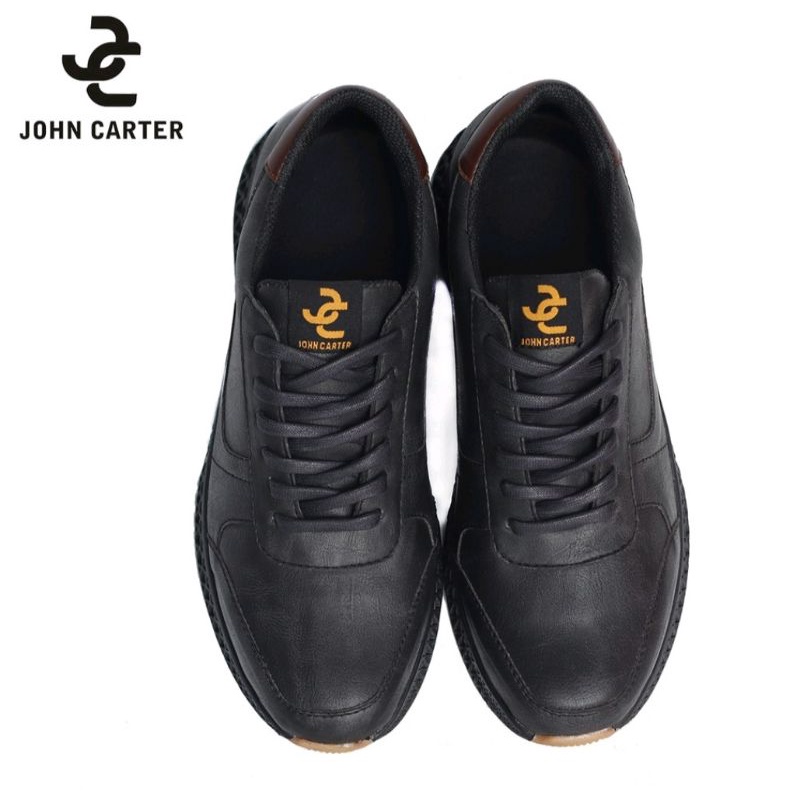 TERBARU 100% KULIT ASLI SNEAKERS PRIA KASUAL SPORTY JOHN CARTER JELLAL BROWN ORIGINAL CH2