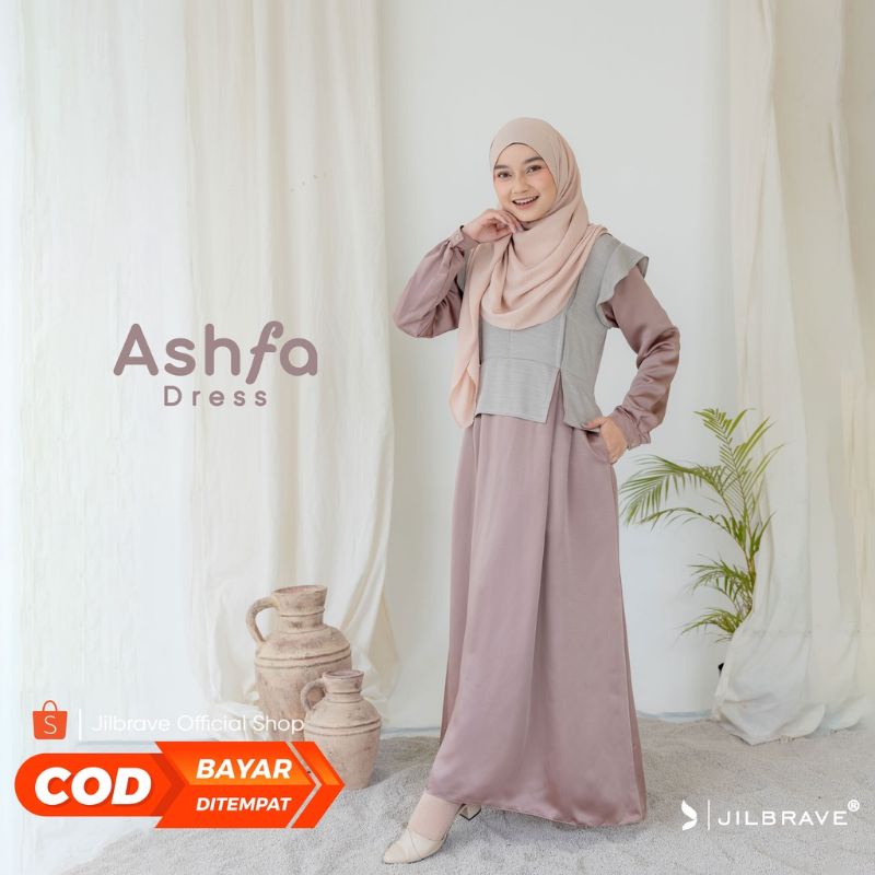 ASHFA Dress - Safa Series - Original Jilbrave Official Shop | Faezia Official Shop - Baju Lebaran 20