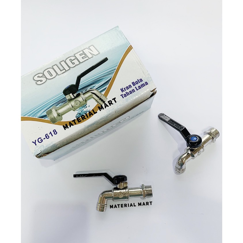 Keran Air Besi 1/2&quot; | Kran Bola 1/2 Inch | Kran Besi | Kran Tembok 0,5 | Material Mart