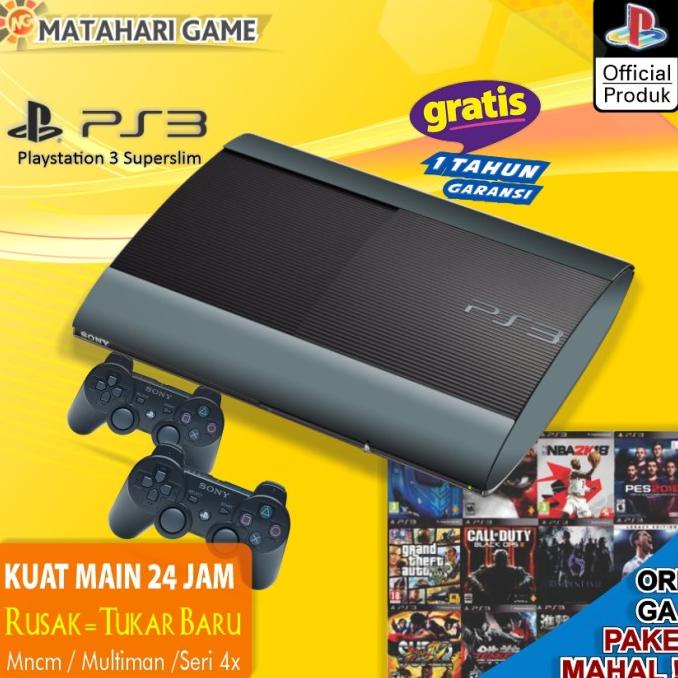 PS3 Asli Sony Super slim CFW 500GB/320GB/250GB/160GB - Garansi 1Tahun
