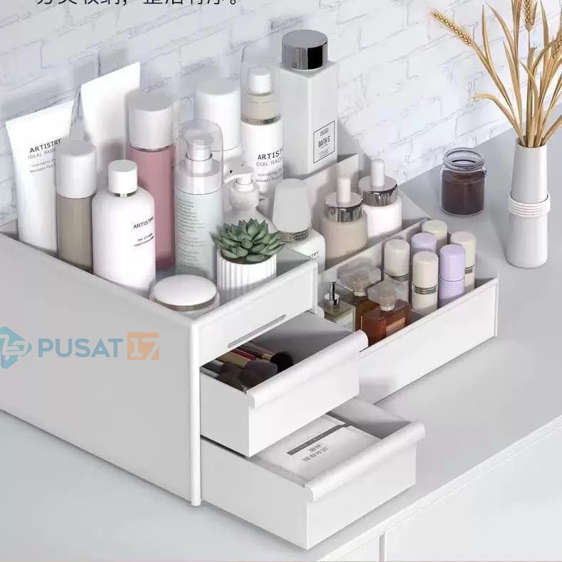 PUSAT17 RAK KOSMETIK DRAWER / KOTAK PENYIMPANAN MAKE UP COSMETIC STORAGE DRAWER BOX / KOTAK MAKEUP LACI RAK MAKEUP LACI-1