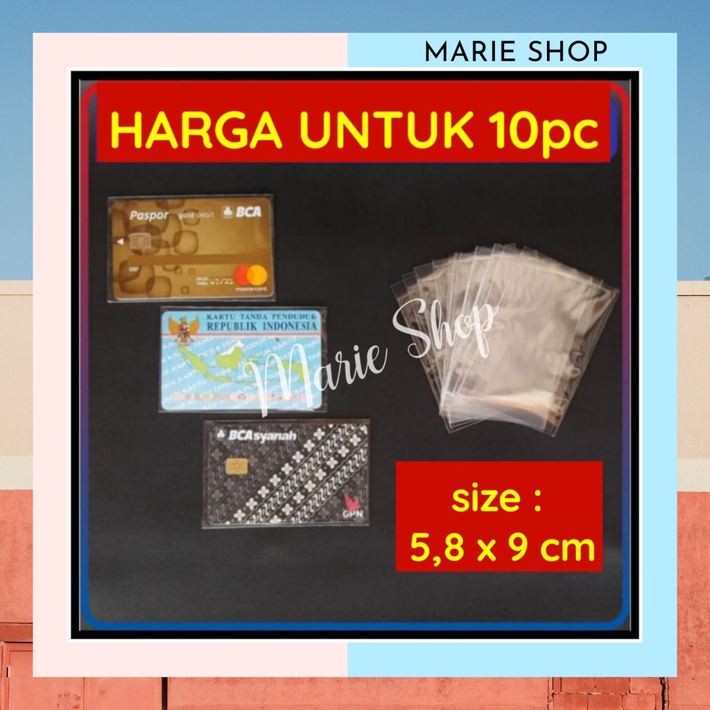 

[DAPAT 10 BIJI] PLASTIK PELINDUNG KARTU TRANSPARANT / COVER SAMPUL KARTU