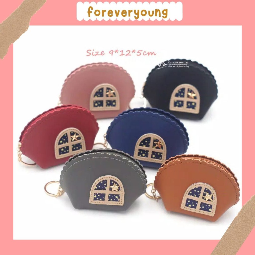 ( Fy ) COD Dompet Koin  dompet import Bahan Kulit  Dompet Resleting Simple dompet koin murah realpic